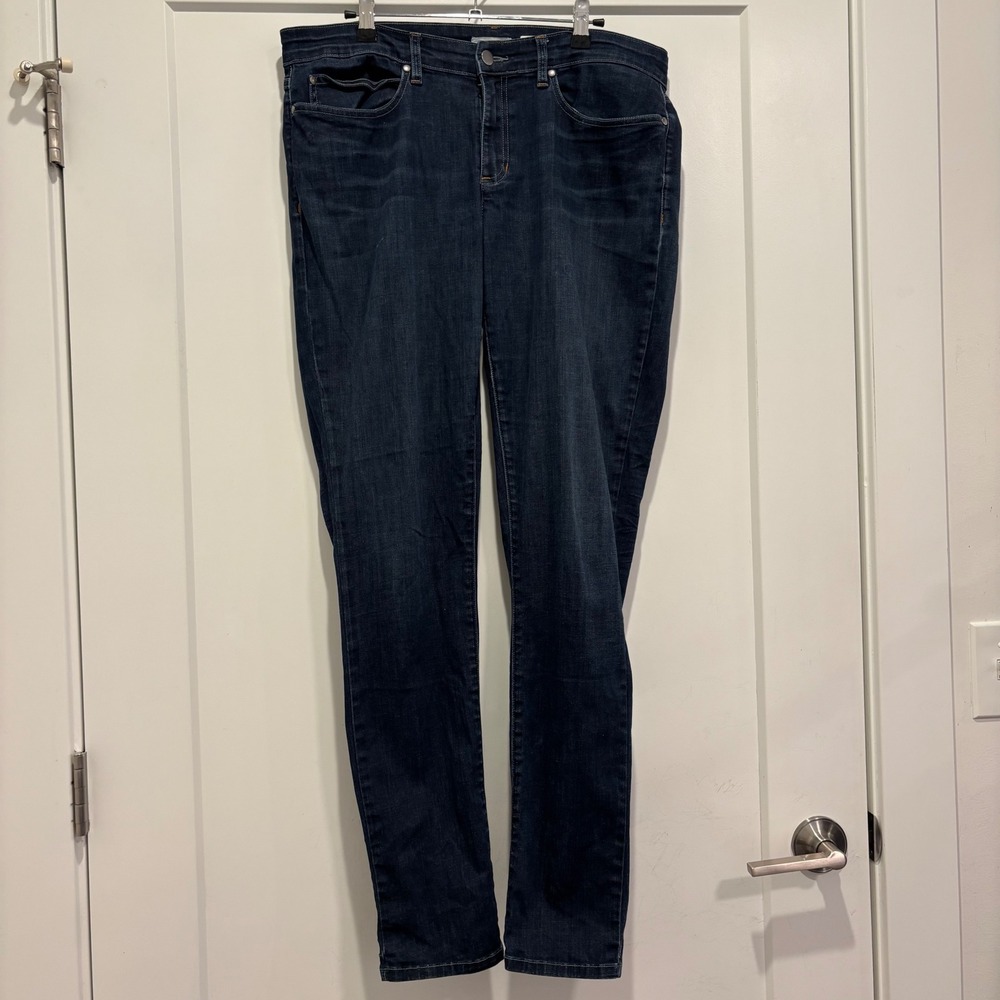 Eileen Fisher Womens Dark Wash Skinny Jeans Indigo Denim Size 10
